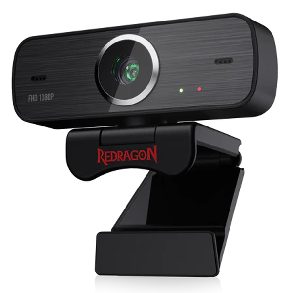 Redragon GW800 1080P Webcam with Built-in Dual Microphone 360-Degree Rotation - 2.0 USB Skype Computer Web Camera | WebCAM