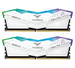 TEAMGROUP T-Force Delta RGB DDR5 Ram 32GB Kit (2x16GB) 5200MHz (PC5-41600) CL40 Desktop Memory Module Ram (White) for 600 Series Chipset|Accessories
