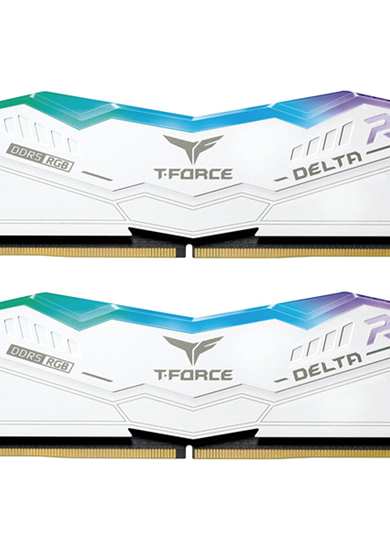 TEAMGROUP T-Force Delta RGB DDR5 Ram 32GB Kit (2x16GB) 5200MHz (PC5-41600) CL40 Desktop Memory Module Ram (White) for 600 Series Chipset|ACCESSORIES