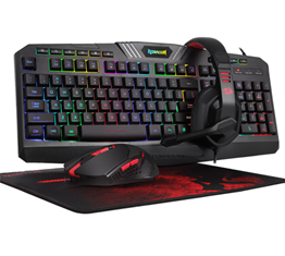 REDRAGON S101 WIRED RGB BACKLIT GAMING KEYBOARD AND MOUSE, GAMING MOUSE PAD, GAMING HEADSET COMBO ALL IN 1 PC GAMER BUNDLE FOR WINDOWS PC – (BLACK)|Gaming Mouse