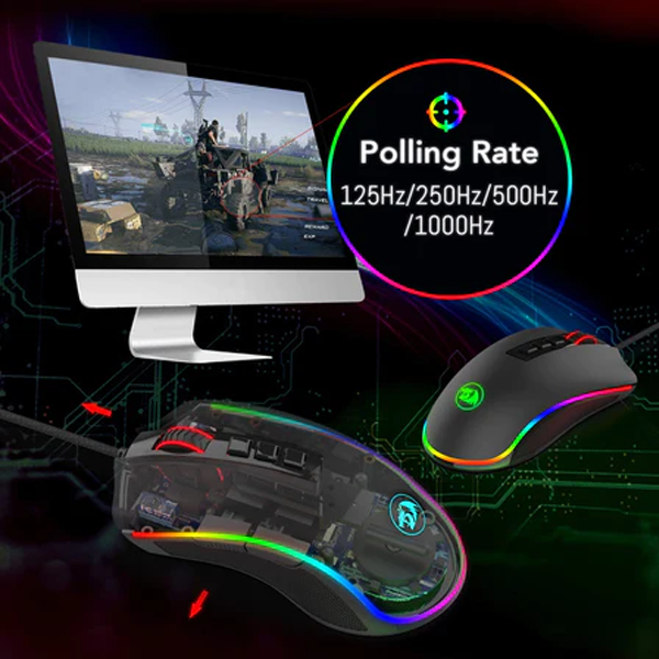 Redragon M711 COBRA Gaming Mouse with 16.8 Million RGB Color Backlit | Gaming Mouse