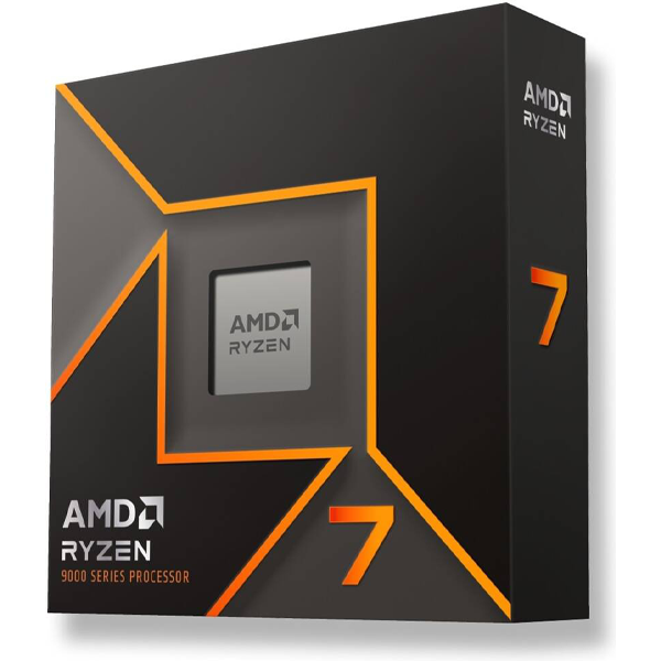AMD Ryzen 7 9700X AM5 CPU Processor, 8 Cores & 16 Threads, 5.5 GHz Max Boost Clock, 8MB L2 & 32MB L3 Cache, AMD Radeon Graphics|Accessories
